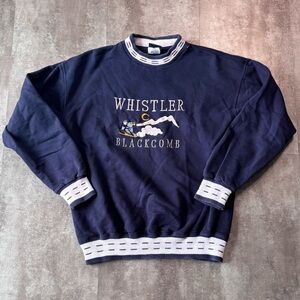 Vintage Whistler Blackcomb Skiing Sweater Mens Large